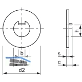 DIN 462 38 mm verzinkt Sicherungsblech fr Nutmuttern DIN1804