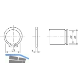 DIN 471A 25x1.2 Federstahl blank Sicherungsring fr Wellen
