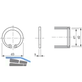 DIN 472I 62x2.0 Edelstahl 1.4122 Sicherungsring fr Bohrungen