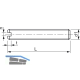 ISO4766 14H M12x60 verzinkt Gewindestift mit Schlitz und Kegelkuppe (DIN 551)