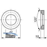 DIN6319D 42.0 blank Kegelpfanne