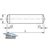 DIN6325 4x 30 Toleranzfeld m6 blank Zylinderstift gehrtet (~ISO8734)
