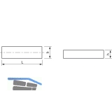 DIN6885B C45K 20x12x 63 blank Passfeder eckig