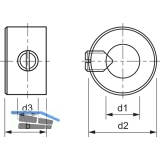 DIN 705 A 25 Edelstahl 1.4305 Stellring mit Gewindestift