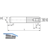 DIN7979C 8 x 45 Toleranzfeld m6 blank Zylinderstift mit Innengewinde,ungehrtet