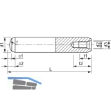 DIN7979D 12x 45 Toleranzfeld m6 blank Zylinderstift mit Innengewinde,geschliffen