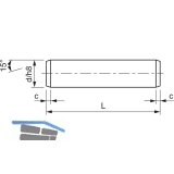 ISO2338 Toleranzfeld h8 3x 12 Edelstahl 1.4305 Zylinderstift