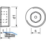 DIN 906 5.8 R1/4\ blank Verschlussschraube kegeliges Rohrgewinde mit ISK