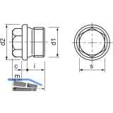 DIN 910 5.8 M18x1.5 verzinkt Verschlussschraube metrisches Feingewinde