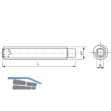 ISO4028 45H M 6x 25 blank Gewindestift mit Zapfen und Innensechskant (DIN 915)