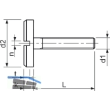 DIN 921 M 5x 20 Stahl verchromt Flachkopfschraube mit Schlitz und grossem Kopf