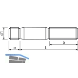 DIN 938 8.8 M12x 30 verzinkt Stiftschraube Einschraubende ~1 d