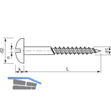 DIN 96 3.0 x 30 Messing blank Holzschraube Halbrundkopf mit Schlitz