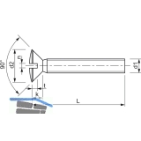 DIN 964A M 5x 50 Edelstahl A4 Linsenschraube mit Schlitz