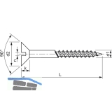 DIN 97 2.0 x 10 Messing blank Holzschraube Senkkopf mit Schlitz