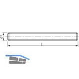 DIN 976-1 Form A M 8x 45 Edelstahl A2 Gewindestck