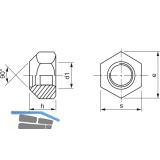 ISO7042/ 8 M24 verzinkt Sicherungsmutter Ganzmetall