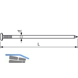 Drahtstift Halbrundkopf 1.0x10 Messing blank