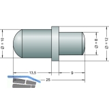 Aufdruck- Federbolzen, 10 mm, (1021)