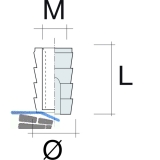 Einschlagmuffe M6; 8,5 x 10,2 mm; Kunststoff