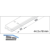 EKU CLIPO 36 Doppelaufschiene gelocht, zum Schrauben, 2,5 m