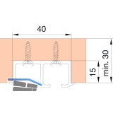 EKU CLIPO 36 Doppelaufschiene gelocht, zum Schrauben, 2,5 m