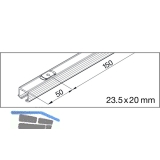 EKU CLIPO 26/36 Laufschiene mit Drehriegel, 2,5 m