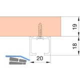 EKU CLIPO 26/36 Laufschiene gelocht zum Aufschrauben, 2,5 m