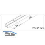 EKU CLIPO 26/36 Laufschiene gelocht zum Aufschrauben, 2,5 m