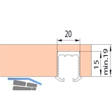 EKU CLIPO 26/36 Laufschiene zum Kleben, 2,5 m