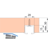 EKU CLIPO 26/36 Laufschiene gelocht zum Schrauben, 2,5 m