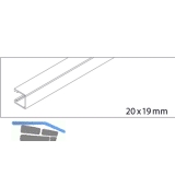 EKU REGAL - B 25 FS Vertikalprofil, Alu, eloxiert, seitlich Aufclipsen, L - 2500