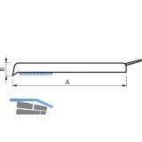 Flachleiste 40 selbstklebend mit Lippe