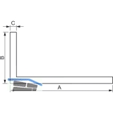 Winkelprofil 100x60x2,5 eckig PVC wei fr Anschlussfuge und Eckverbindung