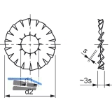 DIN6798A M 5 verzinkt Fcherscheibe DD doppelte Zahnung