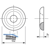 Fassonscheibe 4.1x13 Eisen vernickelt fr Senkschrauben