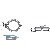 FISCHER FGRS Plus Spannbereich 56- 63 mm M8/M10 Gelenkrohrschelle einteilig