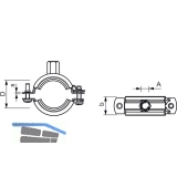 FISCHER FRS Spannbereich 159-165 mm M8/M10 Gelenkrohrschelle zweiteilig