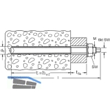 FISCHER RG M16x190 Ankerstange verzinkt-blau mit Mutter und Scheibe