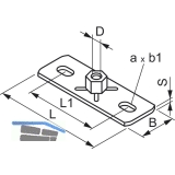 FISCHER GPL M 8 Grundplatte verzinkt-blau mit Langlcher