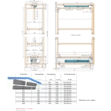 EKU-FORTE Schrankauszug Lnge 480 mm, Tiefe 485 mm, KB lichtgrau RAL 7035