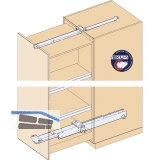 EKU-FORTE Schrankauszug Lnge 580 mm, Tiefe 585 mm, KB lichtgrau RAL 7035