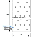 GH Lochplatten 300x80x2 - Stahl feuerverzinkt