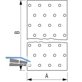 GH Lochplatten 260x100x2 - Stahl feuerverzinkt