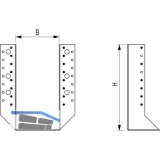 GH Balkenschuh Kombi 04 aussenliegend 100x200 - Stahl feuerverzinkt