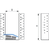 GH Balkenschuh Kombi 05/2,5 aussenliegend 160x300 - Stahl feuerverzinkt