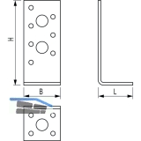 GH Zuganker HSB 200x40x40x2,0 - Stahl feuerverzinkt