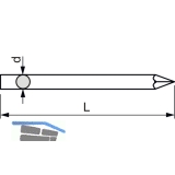 Goldleistenstift 0.9x 25 blank