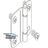 HAWA Multifold 30/W Mittelscharnier, Stahl matt vernickelt