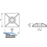 Klebesockel fr Kabelbinder 3.6 mm mit Sonderkleber aus Acrylat